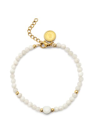 White Howlite Amulet - Bracelet - gold-coloured