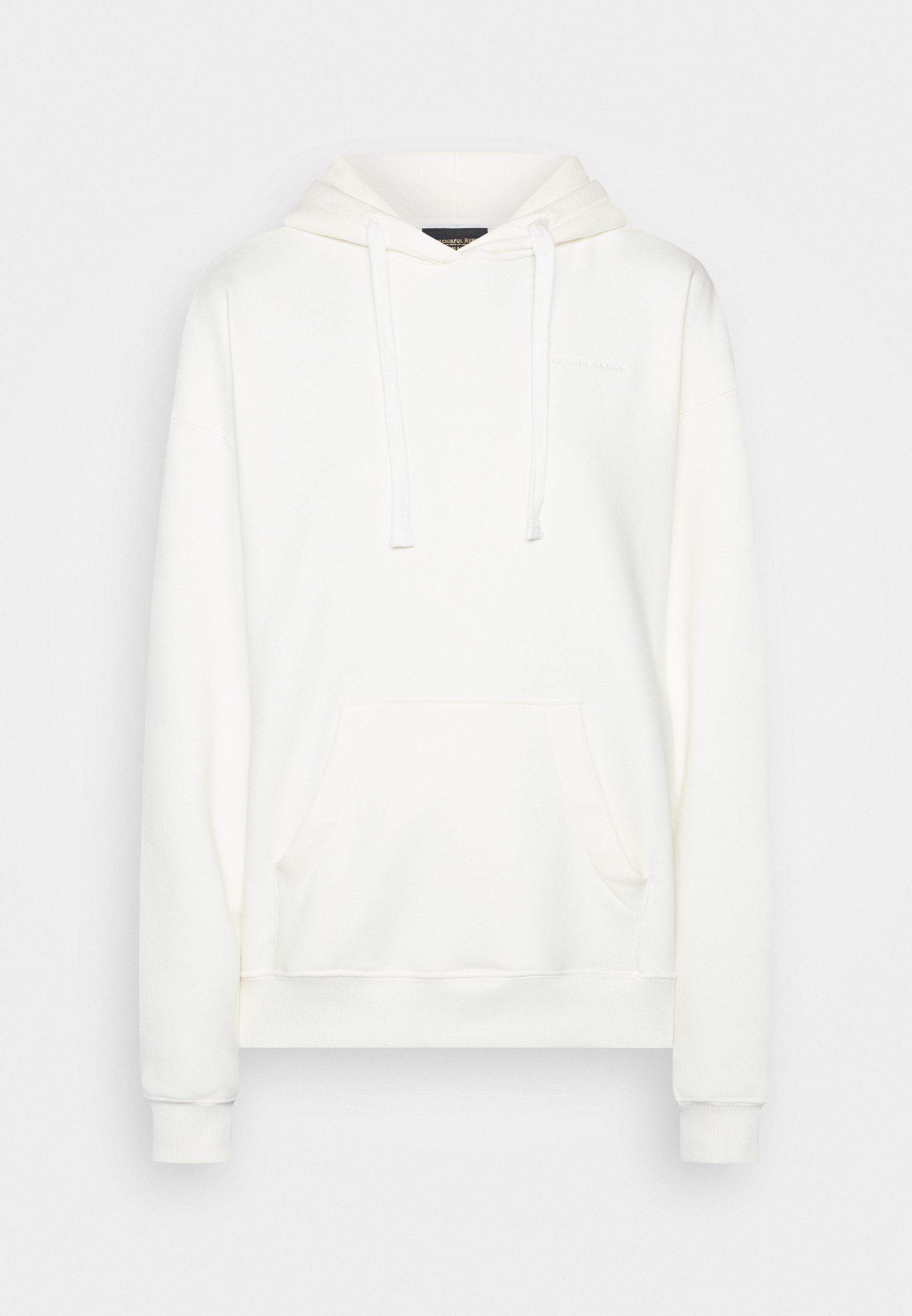 Colourful Rebel Road Roses Oversized Hoodie Sweatshirt Off White, Women's, Size: XS, Off-White