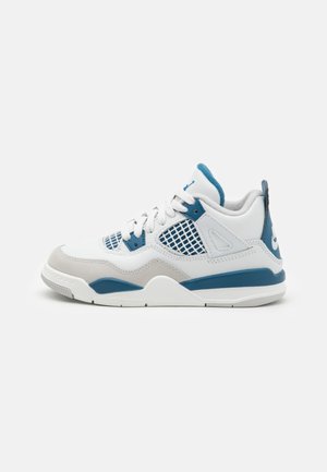 JORDAN 4 RETRO UNISEX - Basketball shoes - off white/military blue/neutral grey