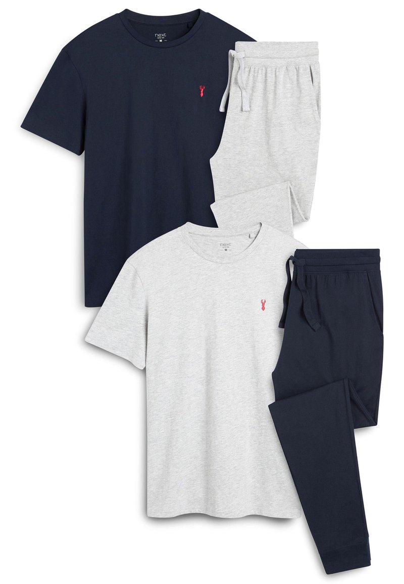 Next SETS 2 PACK - Nachtwäsche Set - blue grey cuffed/blau - Zalando