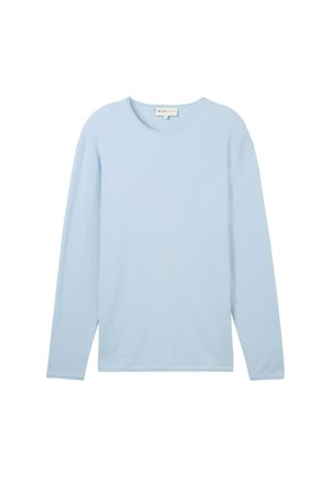 TOM TAILOR DENIM, STRUKTURIERTER  - Strickpullover - light metal blue