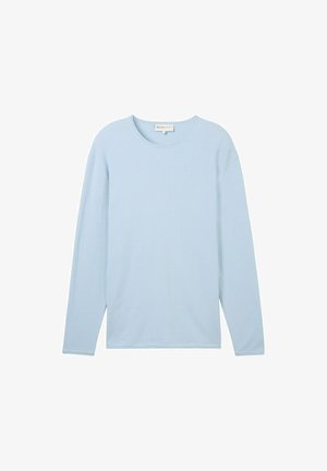 TOM TAILOR DENIM, STRUKTURIERTER - Strickpullover - light metal blue