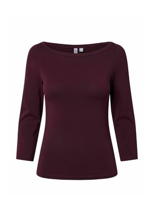 Pieces, PCPHOEBE BOATNECK 3/4 SLEEVED TOP - T-shirt à manches longues - winetasting