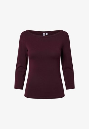 Pieces, PCPHOEBE BOATNECK 3/4 SLEEVED TOP - T-shirt à manches longues - winetasting