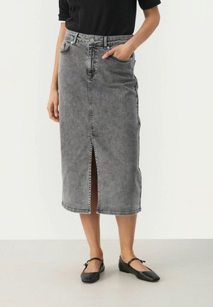 DILINPW - Denim skirt - grey denim