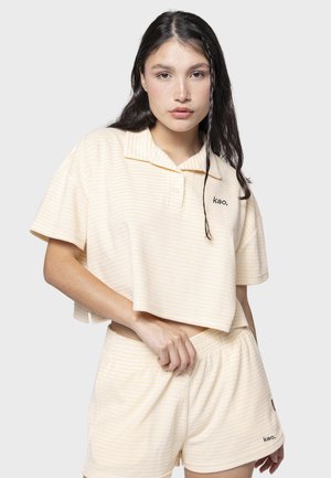 Kaotiko TOWEL STRIPE - Poloshirt - pale yellow