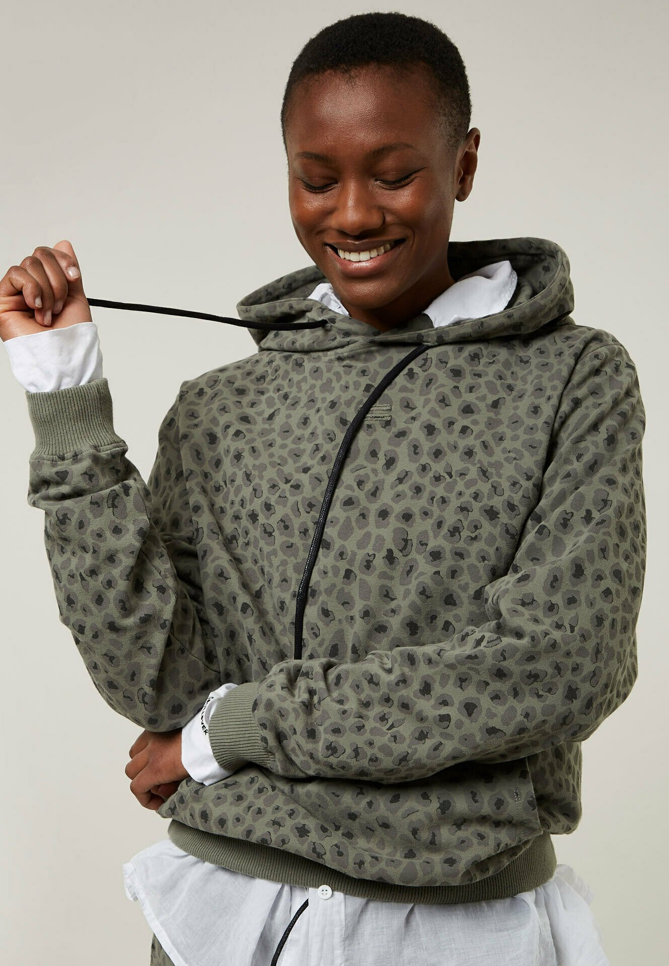 10DAYS Hoodie - grey green/kaki - Zalando.nl