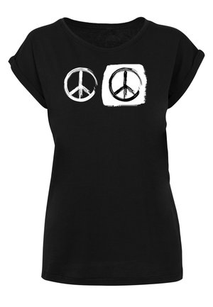 PEACE DOUBLE - T-shirt imprimé - black