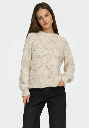 ONLGILA LIFE STRUCTURE O-NECK - Pulover - whitecap gray
