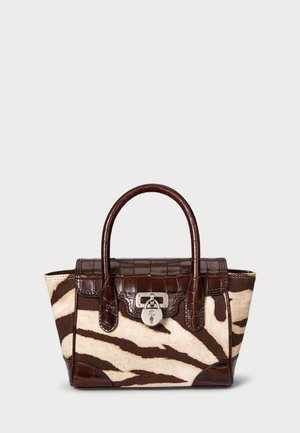 ZEBRA PRINT CANVAS SMALL TANNER SATCHEL - Handtasche - zebra/dark hickory