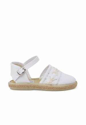 TIRA BORDADA HEBILLA - Espadrile - blanco