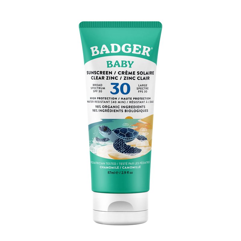 Badger - SUNSCREEN CREAM SPF 30 - BABY CLEAR ZINC - Solkrem, Forstørre