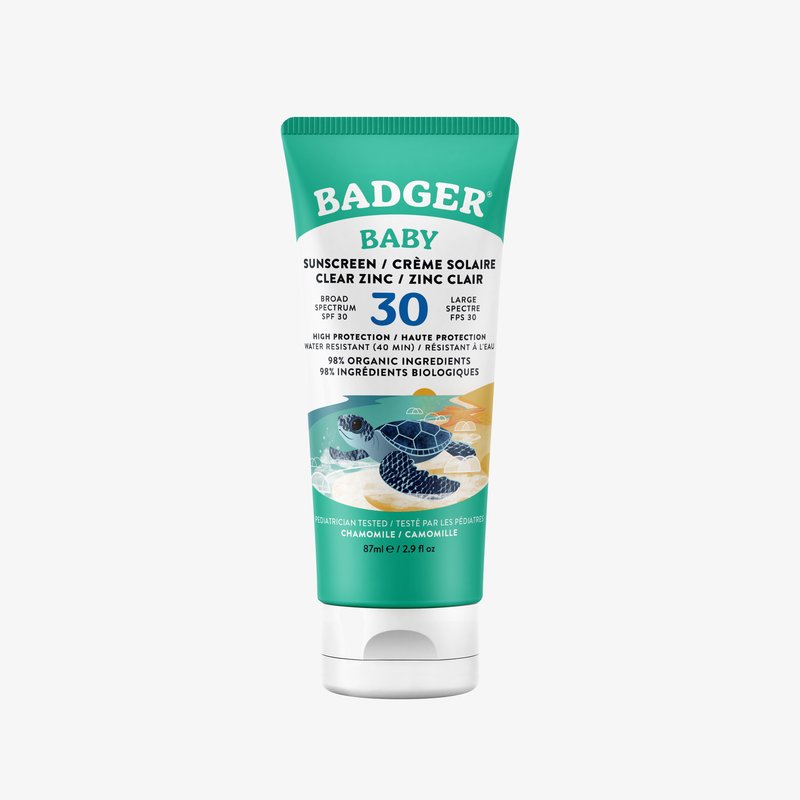 Badger - SUNSCREEN CREAM SPF 30 - BABY CLEAR ZINC - Solkrem, Forstørre