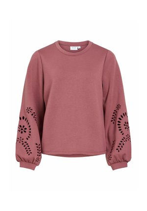 VILA, VISANDY L/S DETAIL SWEAT TOP - NOOS - Sweatshirt - rose brown