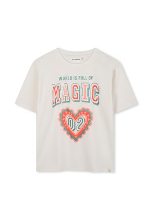 MET KORTE MOUWEN - T-shirt imprimé - rice