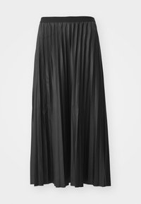 VMPUFFY COATED PLEAT SKIRT - Falda plisada - black