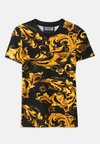 Print T-shirt - black/gold coloured