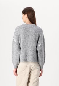 JDY JDYZOEY LIFE  ON STITCH - Maglione - light grey melange