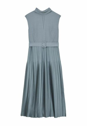 REGULAR FIT - ANIA ROLL-NECK BELTED PLEATED  - Blusenkleid - blue