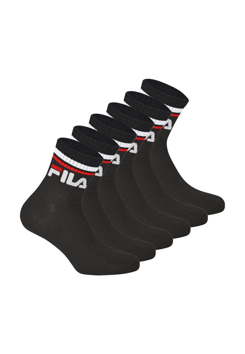 Fila UNISEX  6 PAAR QUARTER  LOGO-BUND - Calcetines - schwarz