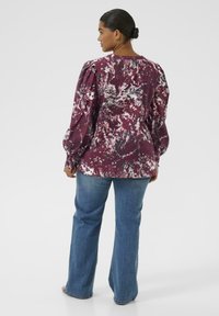 Kaffe Curve MINA  - Blouse - red black abstract graphic