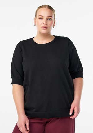 FLASH - FEIN MIT KURZEN ÄRMELN - Základné tričko - black