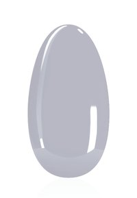 Grauer, glänzender Nagelspitzen in länglicher ovaler Form, mit einer glatten Textur und einem reflektierenden Finish, geeignet für Nagelkunst.