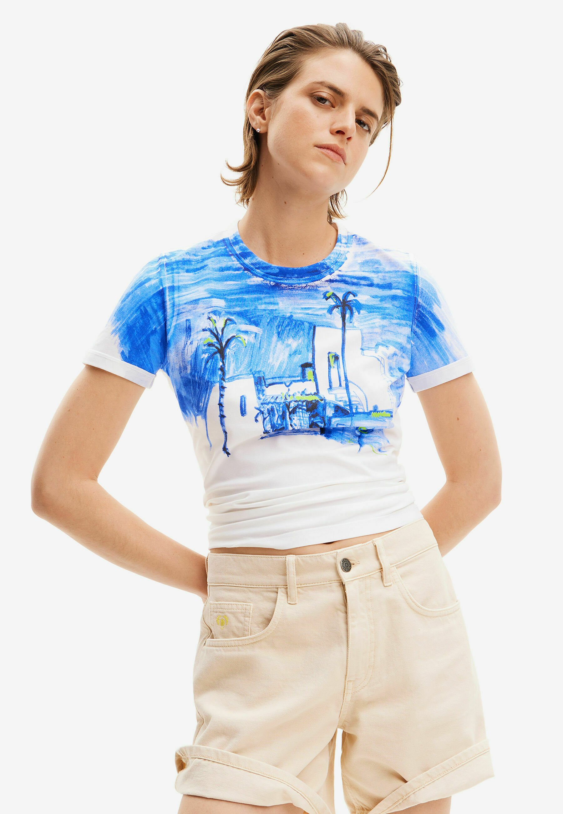 Desigual TS_ana 5000 Navy T-Shirt, Bleu, 4 Ans Fille