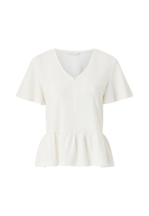 Ellos Collection, OBERTEIL MIT RÜSCHE. - Blouse - white