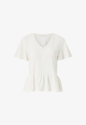 Ellos Collection, OBERTEIL MIT RÜSCHE. - Blouse - white