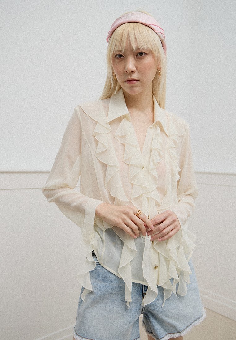 Versace Jeans Couture Overhemdblouse crème