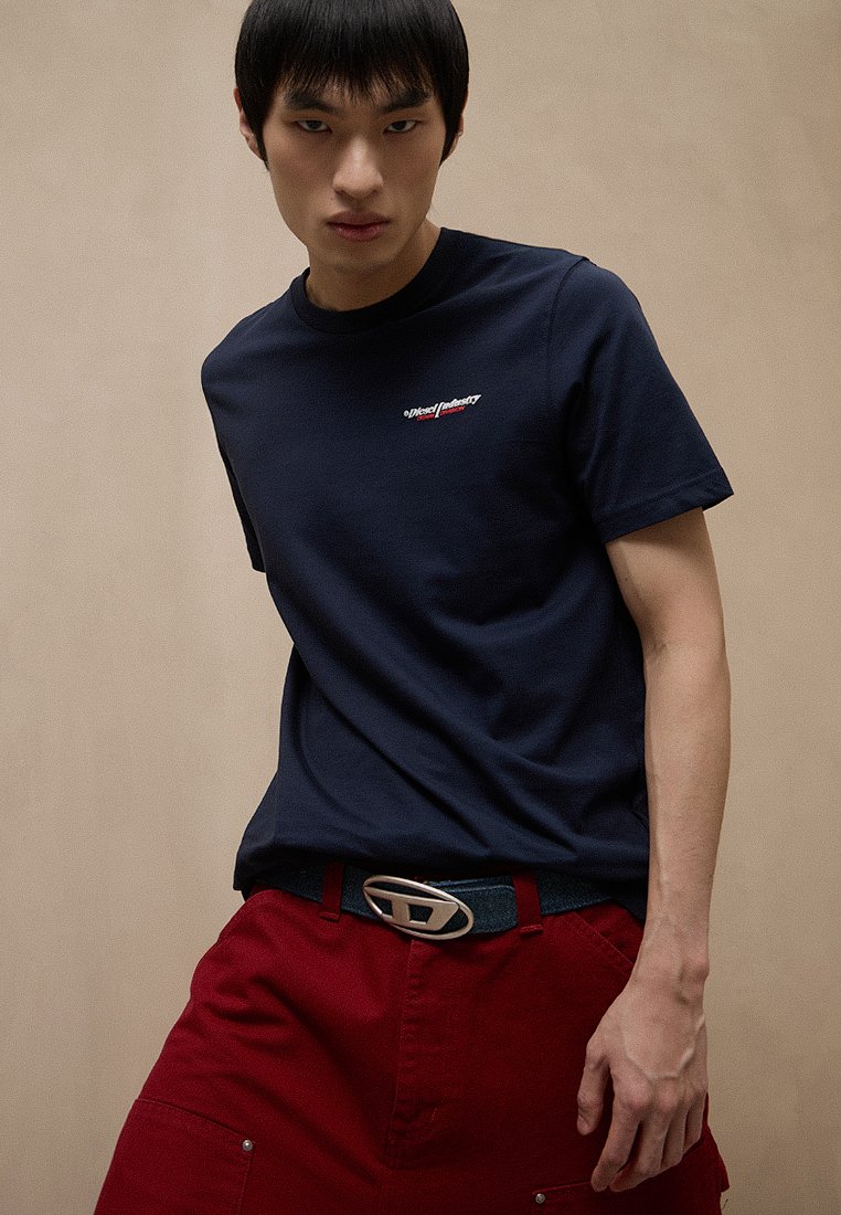Diesel T-shirt basic donkerblauw