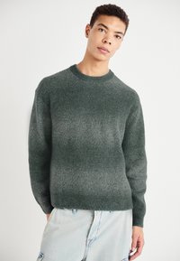 Abercrombie & Fitch WARM HANDED OVERSIZED  - Stickad tröja - green spacedye