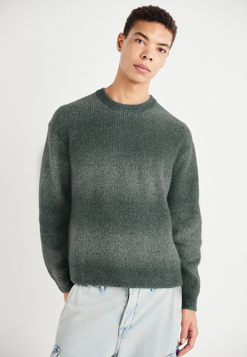 Abercrombie & Fitch WARM HANDED OVERSIZED  - Stickad tröja - green spacedye