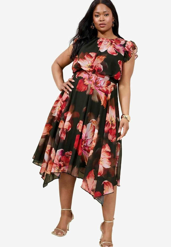 PLUS SIZE FIT  FRILL SLEEVE  - Freizeitkleid