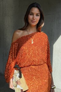 Never Fully Dressed RUST TILLY DRESS - Koktejlové šaty / šaty na párty - orange
