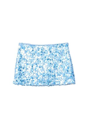 Stradivarius, SEQUIN MINI SKIRT - Jupe trapèze - light blue