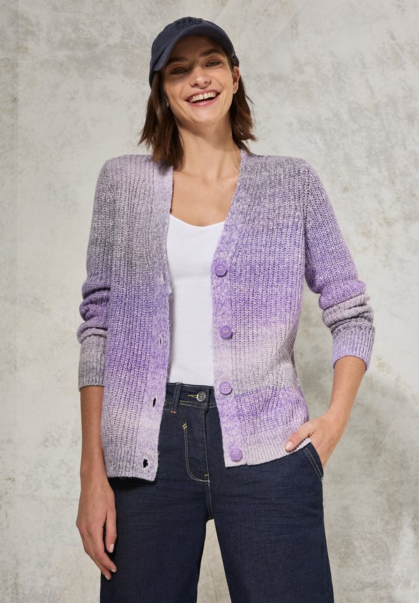 MIT V-AUSSCHNITT - Strickjacke - lila
