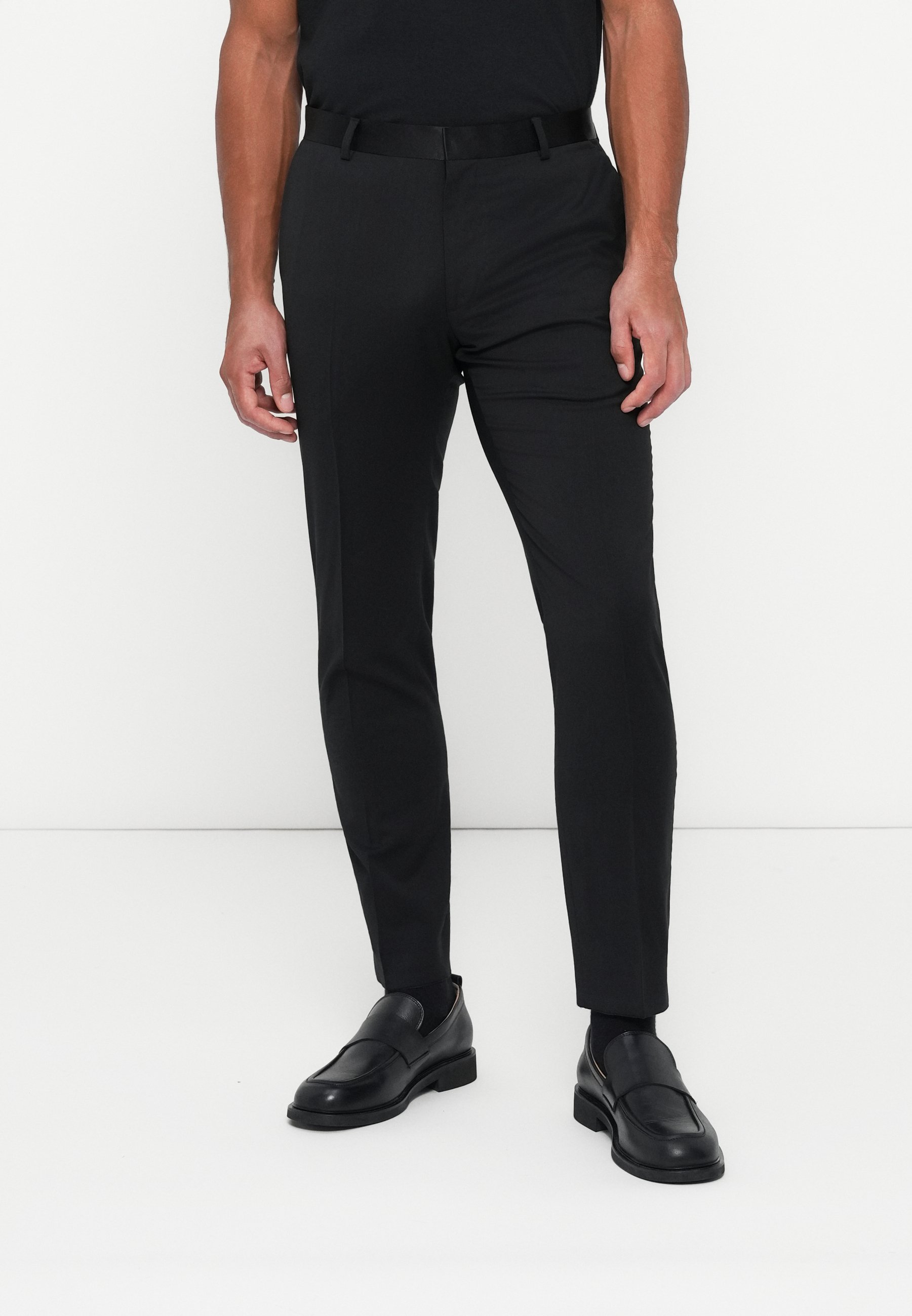 calvin klein slim fit dress pants black Calvin Klein Men's Slim Fit Suit Pants, Jerome, Black 40x30 – Little Knits main image 1