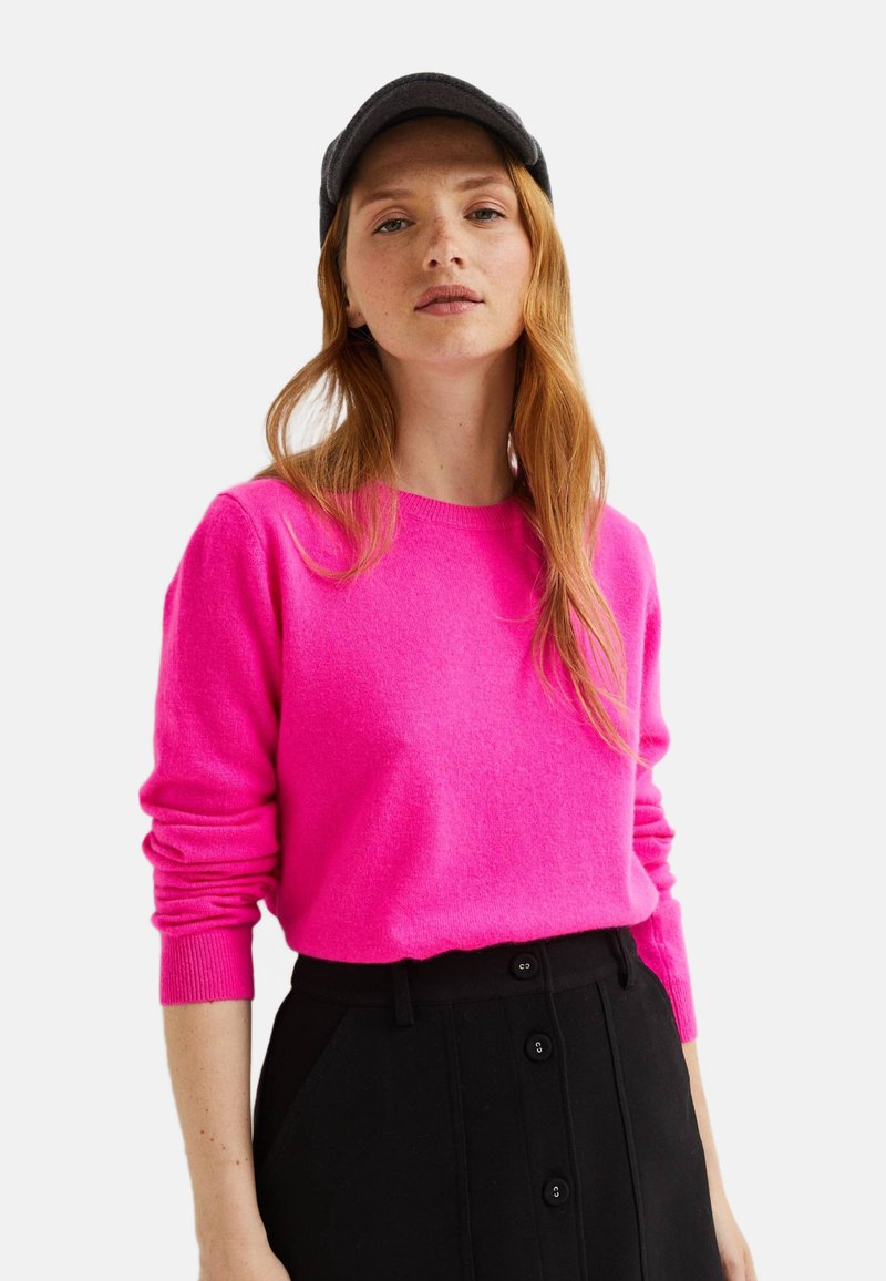 Monoprix COL ROND  - Pullover - fluo rose