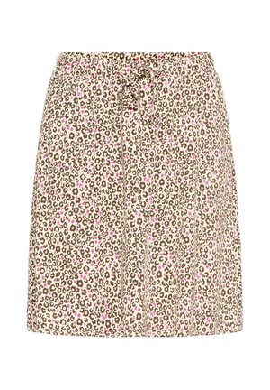 ICHI, IHAYA SK4 - A-line skirt - beige pink leopard flower