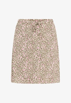 ICHI, IHAYA SK4 - sukňa v tvare A - beige pink leopard flower