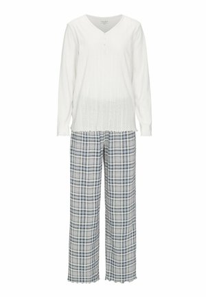 SET - Nachtwäsche Set - offwhite checked