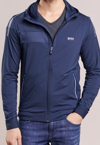 BOSS ATHLEISURE Zip-up sweatshirt - dark blue