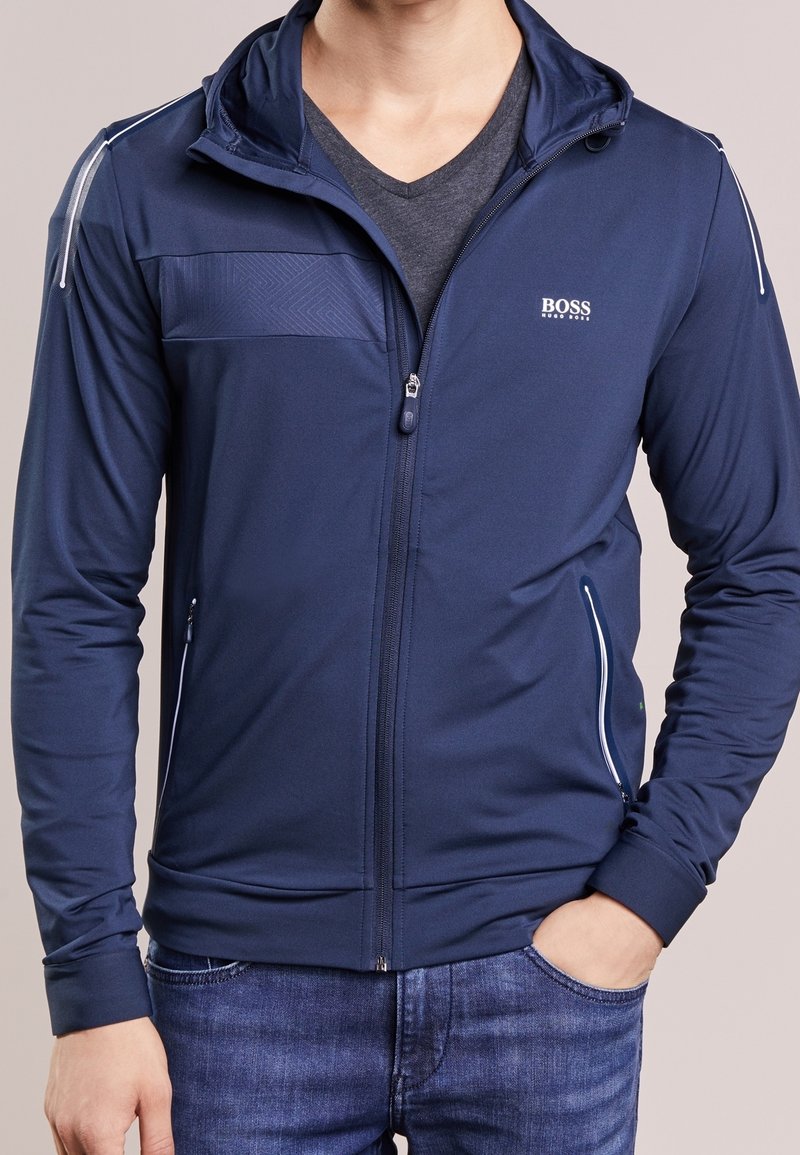 BOSS ATHLEISURE Zip-up sweatshirt - dark blue
