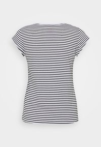 Mads Nørgaard STRIPE TEASY TEE - Printtipaita - white/black
