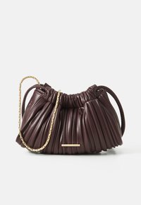 DRAWSTRING PLISSE - Umhängetasche - fudge