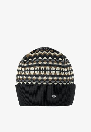 Burlington, FAIR ISLE MÜTZE UNISEX - Beanie - black