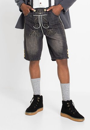 REGULAR FIT - Shorts di jeans - black