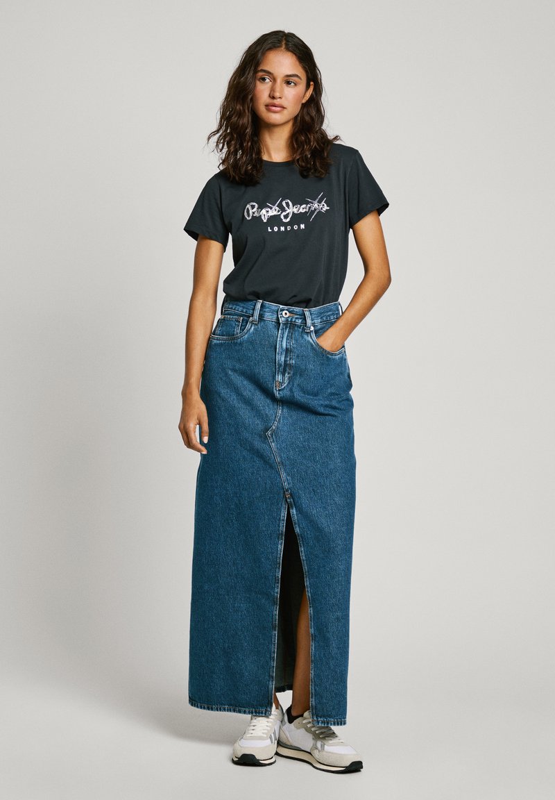 Jeans Svasati Per Bambine E Ragazze Pepe Jeans - Vita Alta, Lavaggio Blu Medio, Cotone Sostenibile